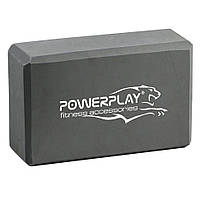 Блок для йоги 4006 Yoga Brick PowerPlay PP_4006_Grey_Yoga_Brick, Серый, Land of Toys