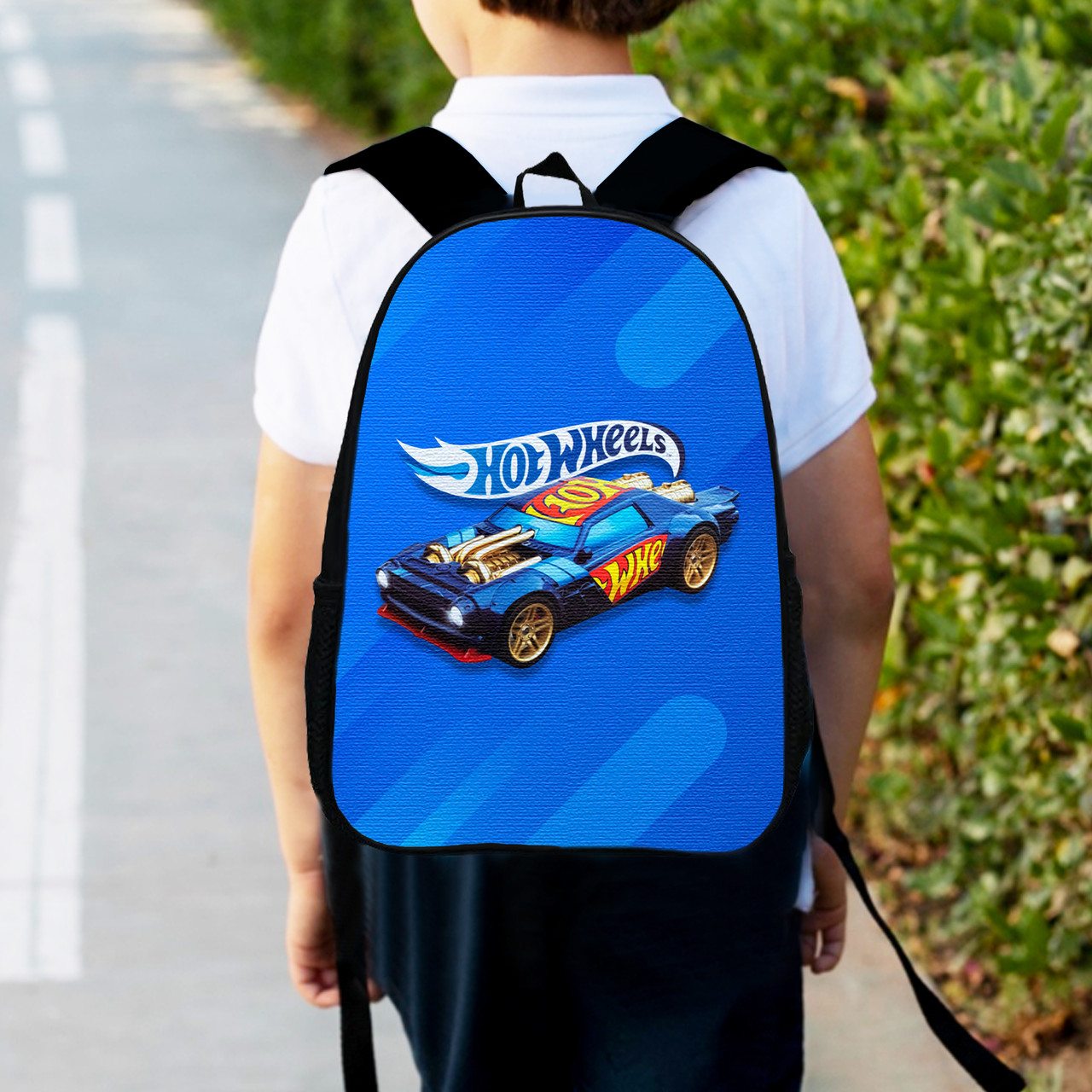 Рюкзак дитячий Хот Вілс "Hot Wheels" 34х27см, міський ранець для хлопчика з принтом (0494), фото 1