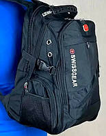 Мужской рюкзак для ноутбука тканевый, Рюкзак городской для учебы ноутбука с дождевиком, AST