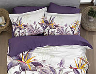 Постельное белье эвро Satin 3D Palm Garden Purple