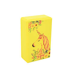 Блок для йоги "Єдиноріг" Bambi MS 0858-14(Yellow) EVA 23 х 15 х 7,5 см, World-of-Toys