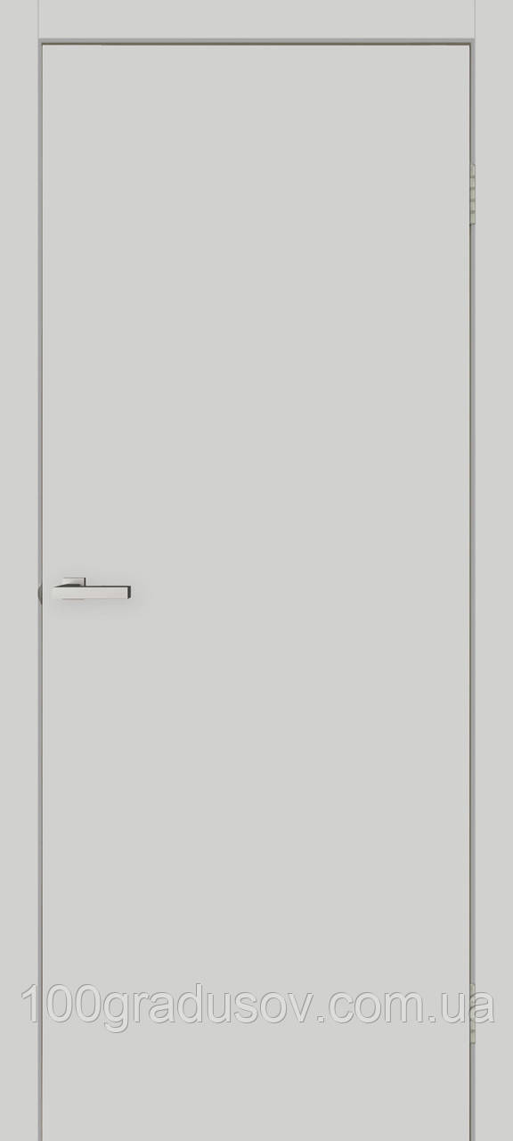 Двері міжкімнатні Оміс Серія Cortex глухе гладке 40мм світло сірий silk matt
