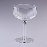 Келих для коктейлів фігурний скляний ребристий 6 шт., фото 4