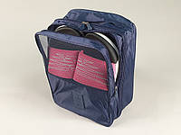 Чехол-сумка синего цвета для хранения и упаковки обуви