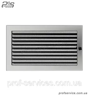 Вентиляційна решітка з жалюзі для каміна KRATKI шліфована 22х30 см камінна решітка прямокутна