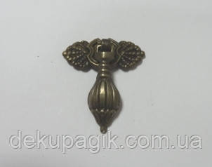 Ручка декоративна-38, бронза, 6х4,2см