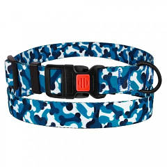 Нашийник для Собак BronzeDog Urban Кісточка Нейлоновий з Пластиковою Пряжкою Блакитний S