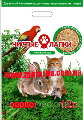 Чисті лапки наповнювач універсальний деревне 3 кг