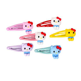 Шпилька тик-так для волосся "Кішечка" 20шт на блістері HC-013 KNZ