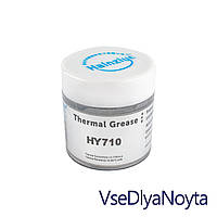 Теплопроводная паста (термопаста) серебряная карбоновая Halnziye HY710, банка - 10 грамм, теплопроводность -