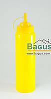 Диспенсер (пляшка) 700 мл для соусів і сиропів із носиком пластиковий ЖЕЛТИЙ Empire (EM-7081)