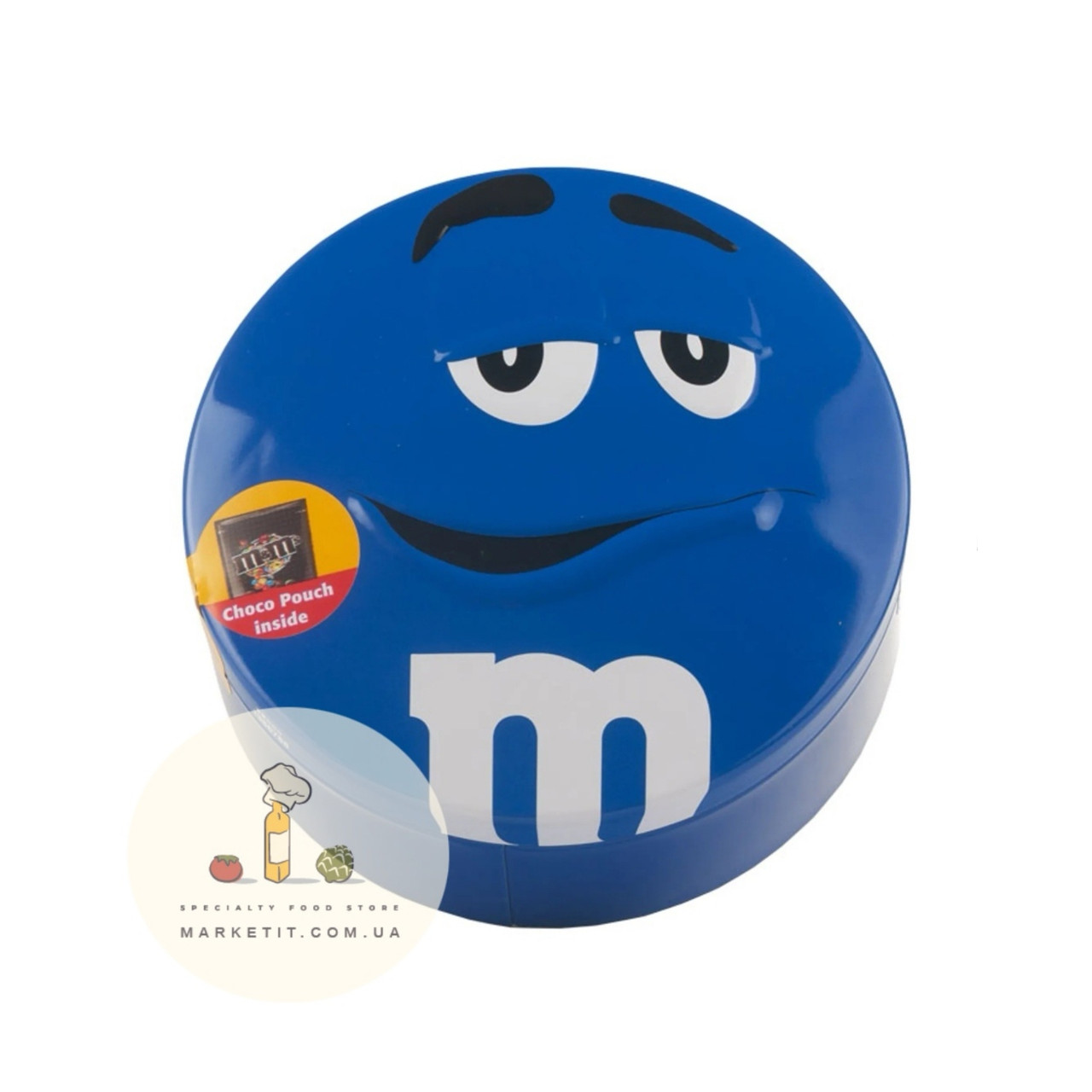 Драже M&M's Chocolate Tin Blue, металева банка 200 г., фото 1