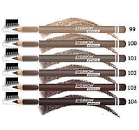 Карандаш для бровей Luxvisage стойкий пудровый Eyebrow Pencil