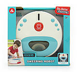Робот пилосос іграшковий HJ606 звук, світло, всмоктує пил, фото 8