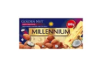 Белый шоколад с целым миндалём и кокосовой стружкой Millennium Gold 100г