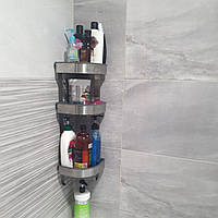 Кутова полиця у ванну неіржавка IKEA, Металеві полички для ванної кімнати, AST