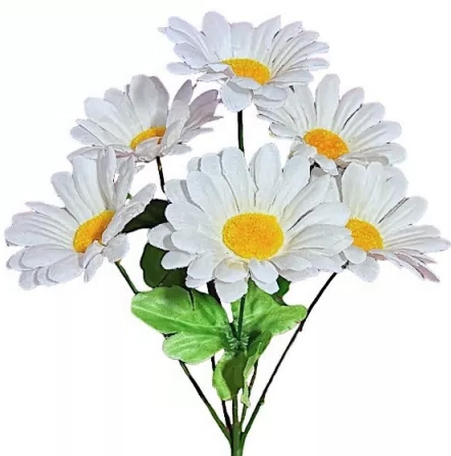 Штучні квіти букет ромашка біла, 33 см (20 шт. в уп.)