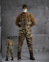 Військовий комбінезон зимовий мультикам, комбінезон камуфляж утеплений, військові тактичні штани зс ky391