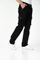 Чоловічі штани карго з кишенями ITENO прямі чорний розмір 32