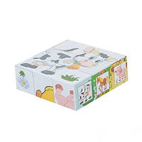 Кубики детские "Домашние животные" 0411, 9 кубиков "BAMSIC"