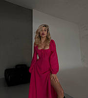 Сукня жіноча трендова із мусліна у кольорах (Норма), фото 2