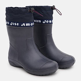 Чоботи ЕВА з манжетою жіночі Jose Amorales 119205 Темно-сині