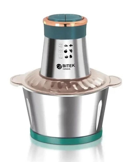 Кухонний комбайн BITEK BT-7019 з металевою чашею, 2 літри, 1000 Вт