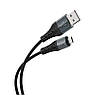 Hoco X38 Cool Micro USB 1 м чорний кабель для заряджання телефону, 2.4A, фото 4