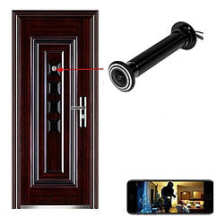Охоронна дверна WiFi IP камера HQcam TSD3166 black. Дверний вічок 1080P. Tuya Smart або Smart Life