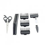 Машинка-триммер Domotec MS-3301 Зелена для волосся з набором насадок, фото 2