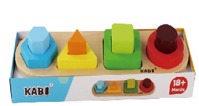 Дерев&#039;яна гра для дітей C 47944 Геометричний сортер, платформа, 8 деталей
