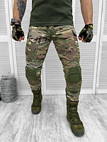 Военные штаны мультикам, брюки тактические рип-стоп, штаны военные камуфляж с наколенниками брюки ky391 M