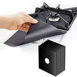 Тефлонові жиронепроникні накладки на газову плиту, набір з 10 штук, захисні, фото 3