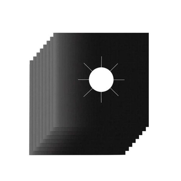 Тефлонові жиронепроникні накладки на газову плиту, набір з 10 штук, захисні, фото 1