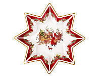 Блюдо новогоднее звезда Рождество Lefard 26 см 986-128_VER