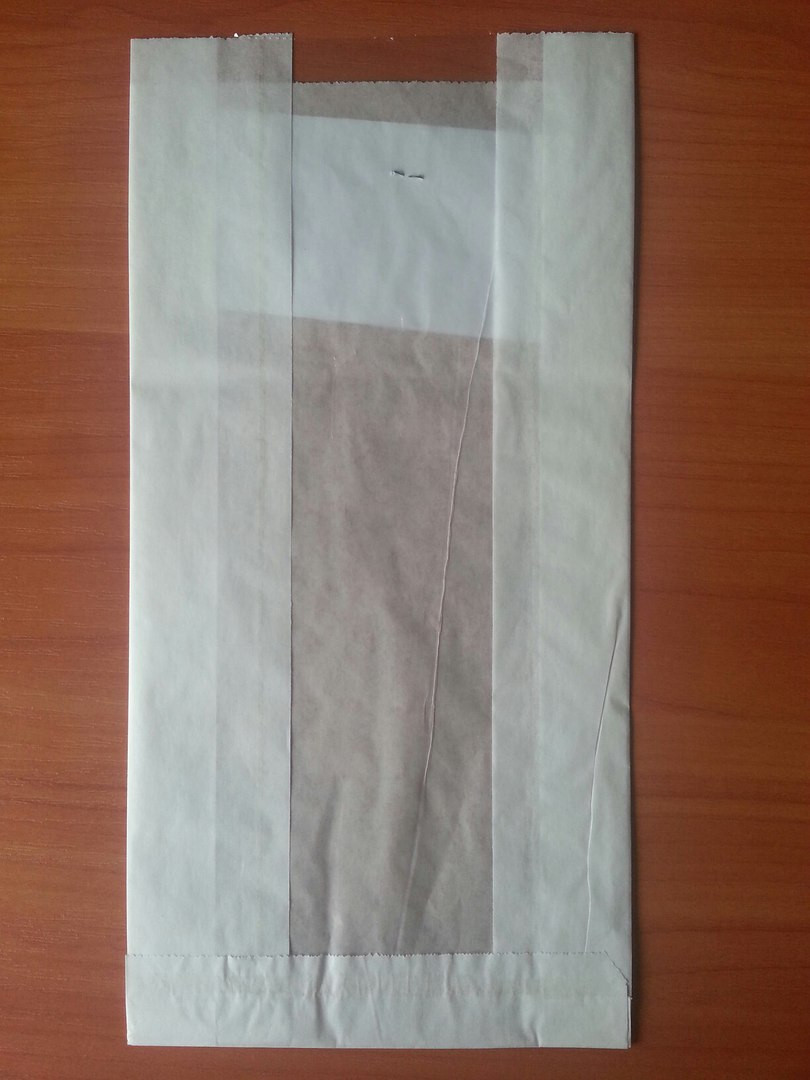 Паперовий пакет з прозорою вставкою 290х140х50/60 мм 66