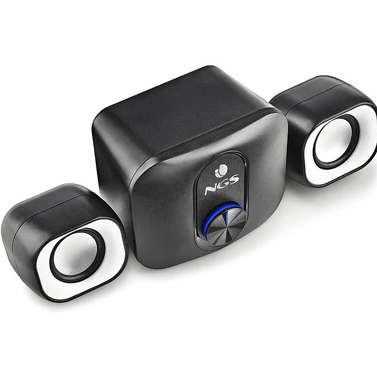 Стерео комп'ютерні колонки з підсвічуванням, JEDEL SD560P 2.1 чорні, USB підключення