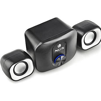 Стерео комп'ютерні колонки з підсвічуванням, JEDEL SD560P 2.1 чорні, USB підключення