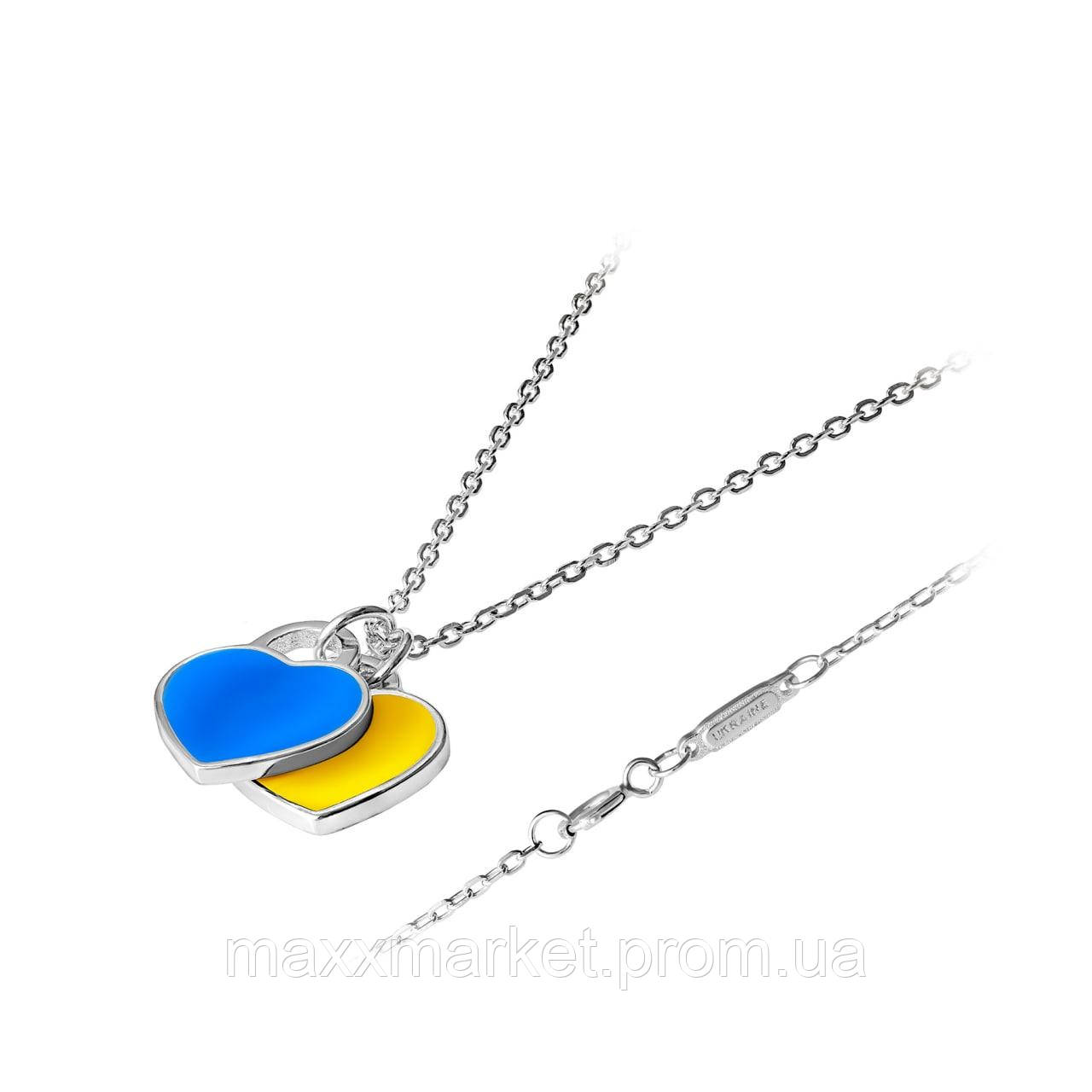 Серебряное ожерелье HitSilver С Украиной в сердце ZR, код: 7642678 - фото 2 - id-p2134459503