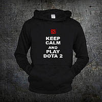 Худи Fruit of the Loom Успокойся и Играй в Доту Keep Calm and Play Dota 2 Черный XL (119705) PR, код: 7583838