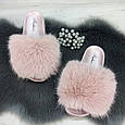 Шльопанці жіночі хутряні рожеві 2764_3, фото 5