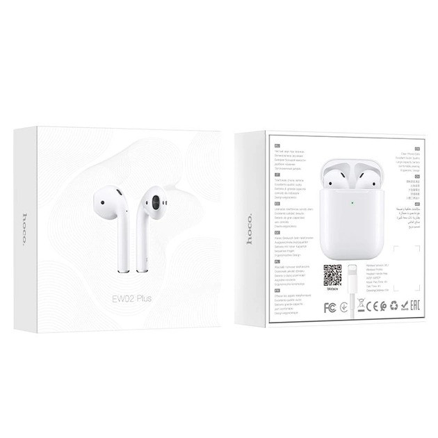 Бездротові Hoco EW02 Plus TWS 5.1 Bluetooth навушники з мікрофоном White