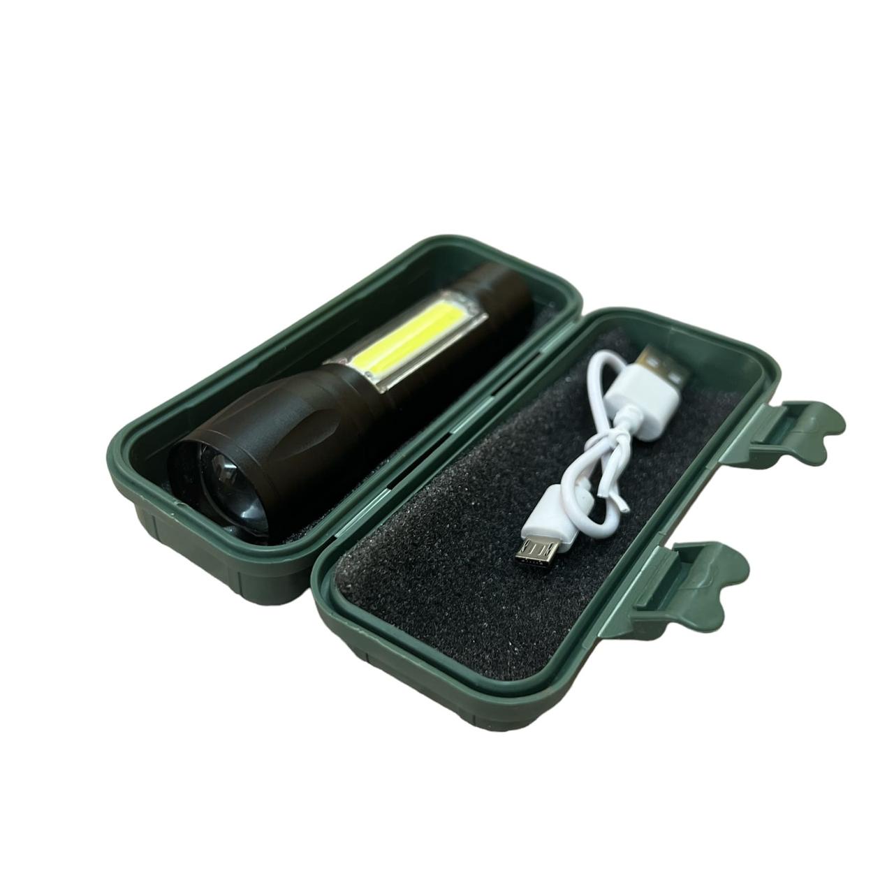 Фонарь ручной металлический светодиодный USB BL-511 аккумуляторный - фото 2 - id-p2131990216