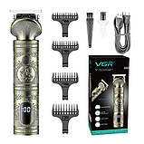 Машинка для стрижки VGR V-962 на акумуляторі, 5 Вт, оснащена LED-дисплеєм, фото 7