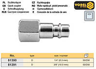 Ниппель быстроразъемного соединения Польша шланга внутренняя резьба 1/4" VOREL-81390