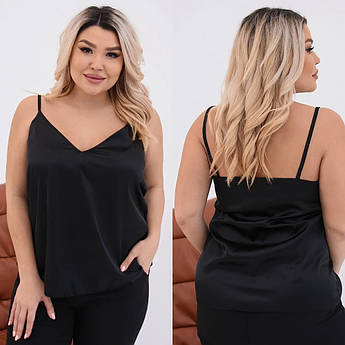 Жіноча шовкова майка батал