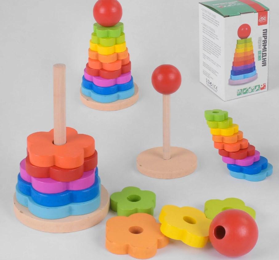 Дерев'яна пірамідка 4FUN Game Club Wood 50046