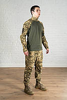 Костюм тактический зсу камуфляжный пиксель рипстоп военный летний мужской боевой форма мм14 уставная штурмовая