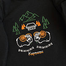 Зелений боді дитячий з етнічною вишивкою Карпати 56 62 68 74 80 86 92, фото 5