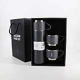 Термос із кружками 500 мл із нержавіючої сталі в подарунковій упаковці, фото 6